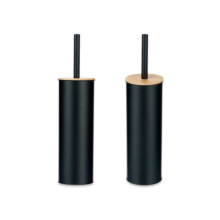 Toilettenbürste Schwarz Metall Bambus Kunststoff 9,5 X 27 X 9,5 cm (6 Stück)