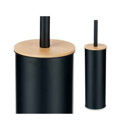 Toilettenbürste Schwarz Metall Bambus Kunststoff 9,5 X 27 X 9,5 cm (6 Stück)