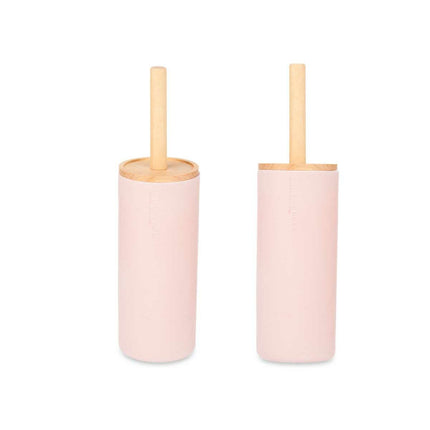 Toilettenbürste Rosa Holz Harz 10,2 x 38 x 10,2 cm (4 Stück)