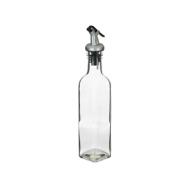 Ölfläschchen Durchsichtig Glas Stahl 250 ml (12 Stück)