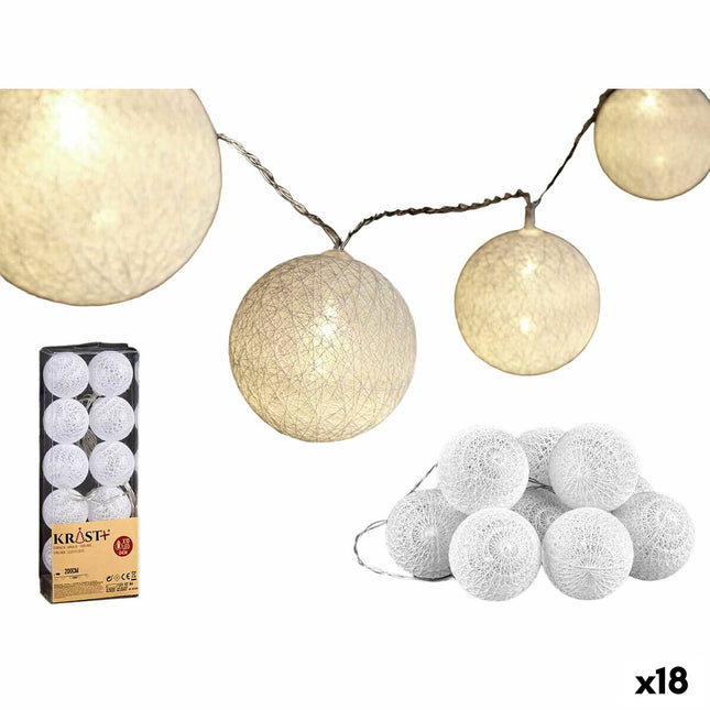 LED-Kugel-Girlande Ø 6 cm Weiß 2 m (18 Stück)