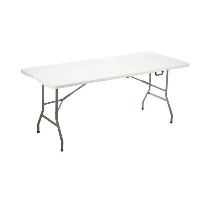 Table Klapptisch Weiß Metall Polyäthylen 180 x 74 x 74 cm