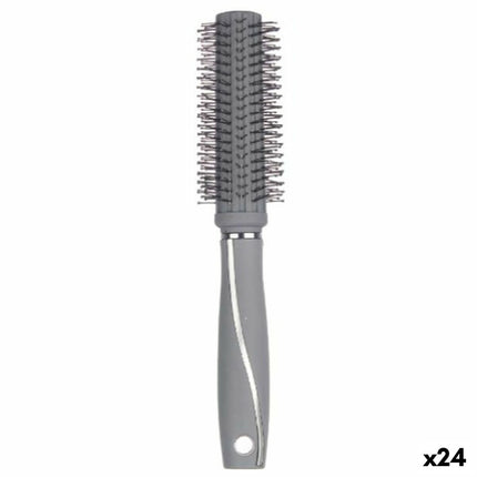 Bürste Gelocktes Haar Grau Silikon Kunststoff (24 Stück)