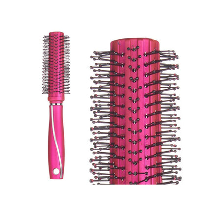 Bürste Gelocktes Haar Pink Silikon Kunststoff (24 Stück)