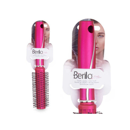 Bürste Gelocktes Haar Pink Silikon Kunststoff (24 Stück)