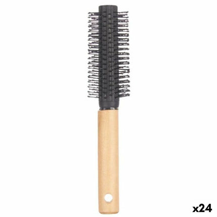 Bürste Gelocktes Haar Braun Schwarz Holz Silikon Kunststoff (24 Stück)