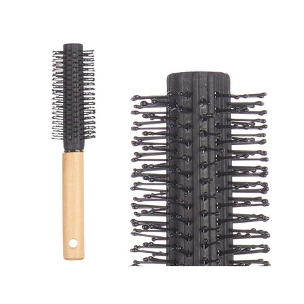 Bürste Gelocktes Haar Braun Schwarz Holz Silikon Kunststoff (24 Stück)