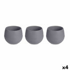 Blumentopfset Anthrazit Kunststoff 16,5 x 16,5 x 14,5 cm (4 Stück)