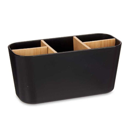Zahnbürstenhalter Schwarz Bambus Polypropylen 21 x 10 x 9 cm (6 Stück)