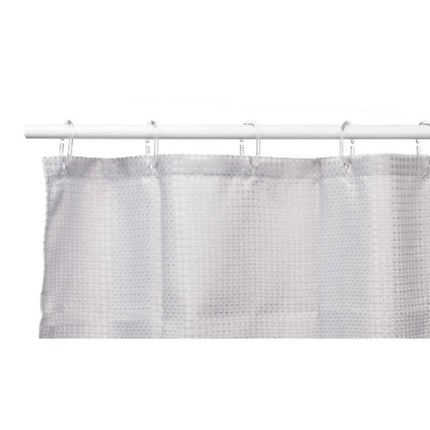 Duschvorhang Punkte Grau Polyester 180 x 180 cm (12 Stück)