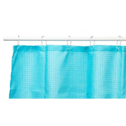 Duschvorhang Punkte Blau Polyester 180 x 180 cm (12 Stück)
