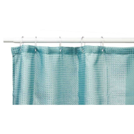 Duschvorhang Punkte Türkisgrün Polyester 180 x 180 cm (12 Stück)