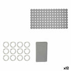 Badezimmer Set Grau PVC Polyäthylen EVA (12 Stück)