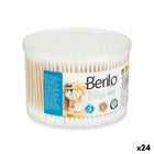 Wattestäbchen Weiß Braun Baumwolle Bambus (24 Stück)