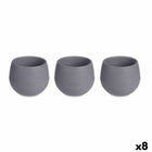 Blumentopfset 6,2 x 6,2 x 6,6 cm Anthrazit Kunststoff (8 Stück)