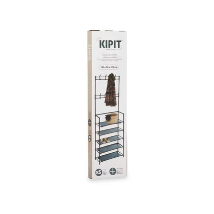 Schuhschrank Garderobe 5 Regale 80 x 29 x 175 cm Weiß Metall (6 Stück)
