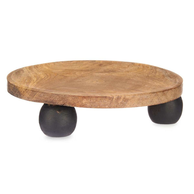 Tischdekoration rund Braun Mango-Holz 26 x 6 x 26 cm (8 Stück)