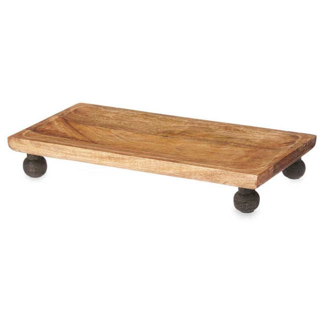 Tischdekoration rechteckig Braun Mango-Holz 40 x 6,5 x 20 cm (8 Stück)