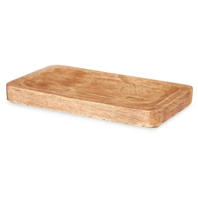 Tischdekoration rechteckig Braun Mango-Holz 22 x 1,5 x 14 cm (12 Stück)