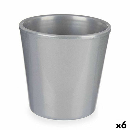 Blumentopf Ø 17 cm Silberfarben (6 Stück)