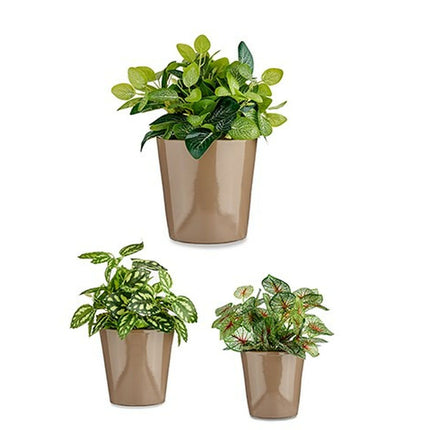 Blumentopfset Ø 14 cm Ø 22 cm Ø 17 cm Cónica 3 Stücke Taupe