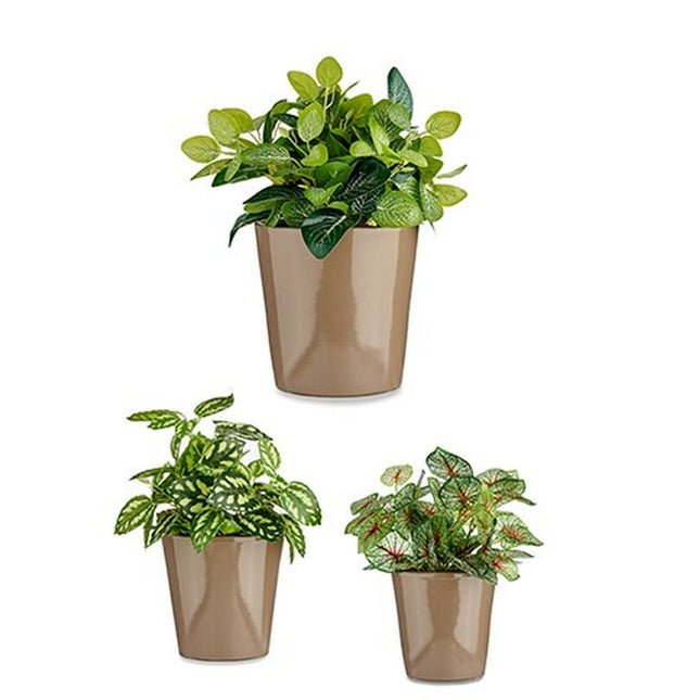 Blumentopfset Ø 14 cm Ø 22 cm Ø 17 cm Cónica 3 Stücke Taupe