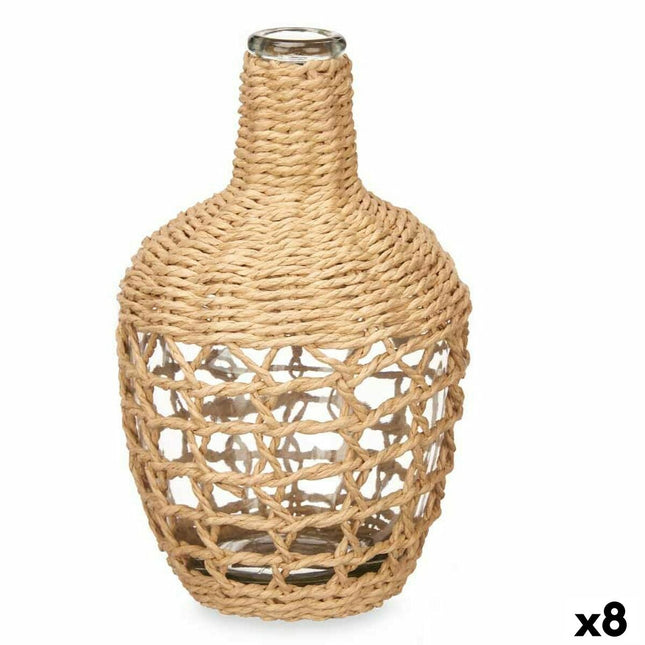 Dekorative Karaffe Braun Kristall 13,5 x 25 x 13,5 cm (8 Stück)