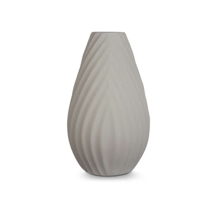 Vase Streifen Grau aus Keramik 29 x 41 x 29 cm (2 Stück)