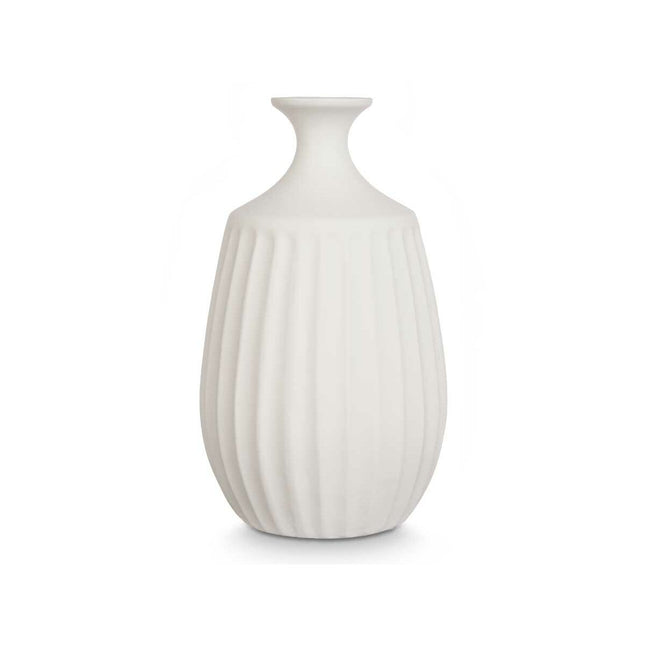Vase Weiß aus Keramik 19 x 32 x 19 cm (4 Stück)