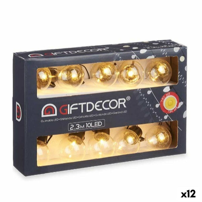 LED-Lichterkette Laterne Glühbirne Durchsichtig 2,3 m (12 Stück)