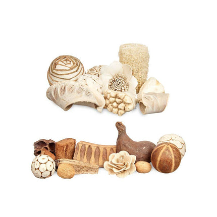Dekoratives Potpourri Weiß Braun 16 x 21 x 7 cm (12 Stück)