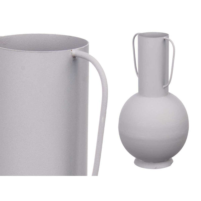 Vase Mit Griffen Grau Stahl 17 x 33,5 x 17 cm (6 Stück)