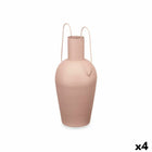 Vase Mit Griffen Sand Stahl 24 x 45 x 18 cm (4 Stück)