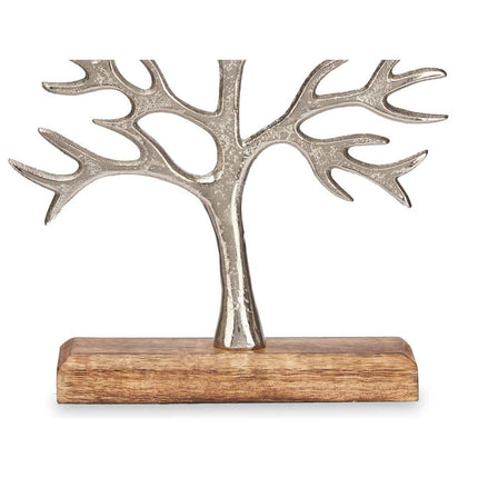 Deko-Figur Baum Silberfarben Metall 22 x 29,5 x 5 cm (6 Stück)