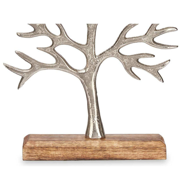 Deko-Figur Baum Silberfarben Metall 22 x 29,5 x 5 cm (6 Stück)