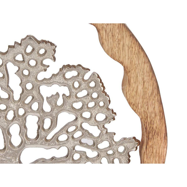 Deko-Figur Baum Silberfarben Metall 25 x 25 x 4 cm (6 Stück)