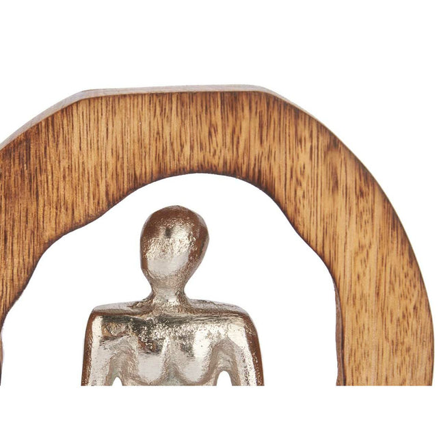 Deko-Figur Sitzend Silberfarben Metall 15,5 x 27 x 8 cm (6 Stück)