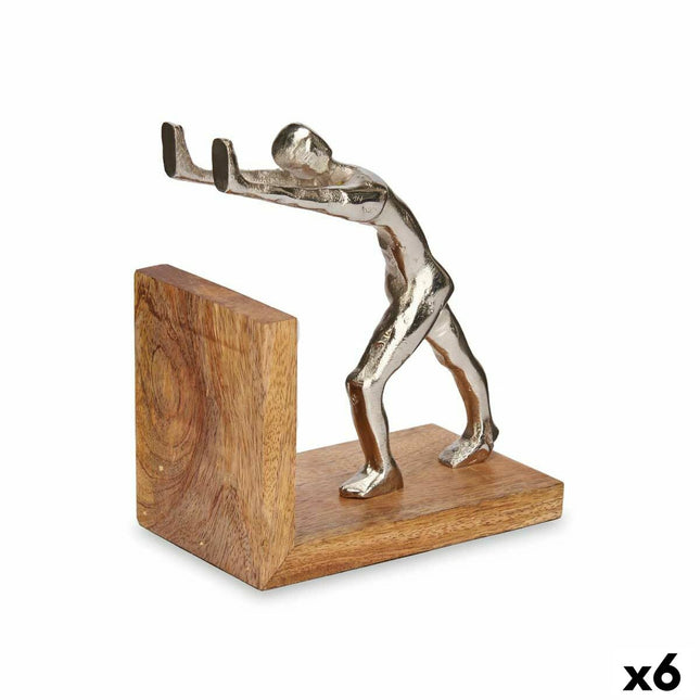 Deko-Figur Bogstøtte Silberfarben Metall 16,5 x 18,5 x 9,5 cm (6 Stück)