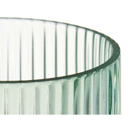 Vase Streifen grün Kristall 8 x 23 x 8 cm (8 Stück)