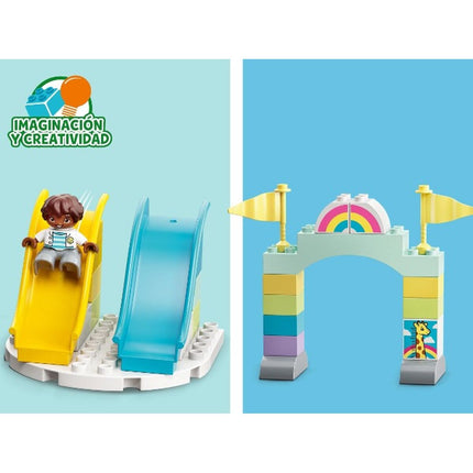 Konstruktionsspiel Lego DUPLO Town Amusement Park - Train, Carousel and Ferris Wheel