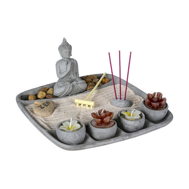 Garten-Statuen Atmosphera Grau Zement (24 x 24 x 12 cm)