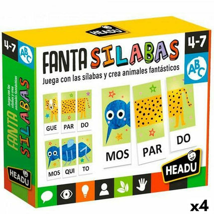 Pädagogisches Spielzeug HEADU Fantasílabas (4 Stück)