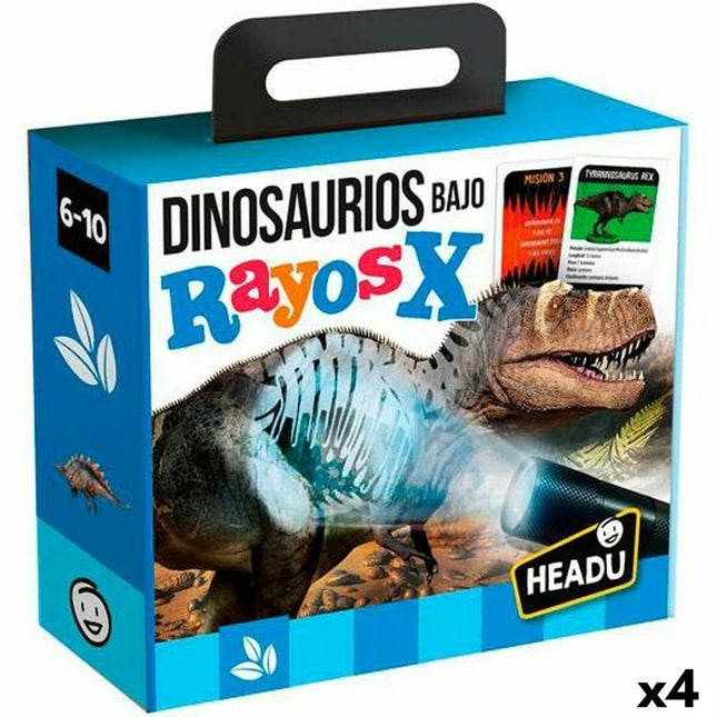 Spiel Kindererziehung HEADU Dinosaurios Rayos X (4 Stück)