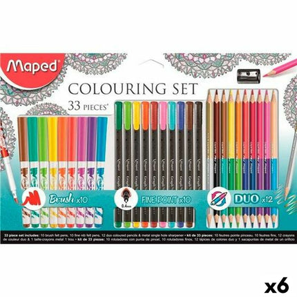 Zeichenset Maped Mandala 33 Stücke (6 Stück)