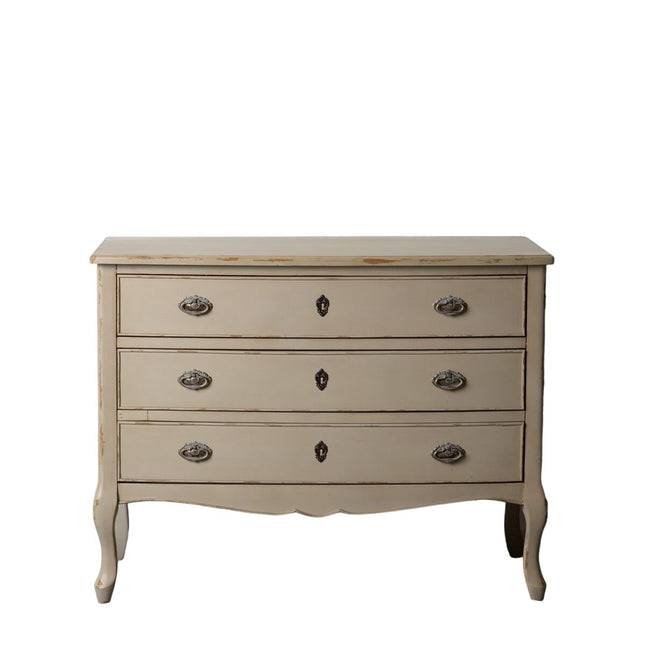 Kommode 104 x 53 x 79 cm Creme Tannenholz