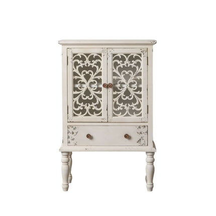 Schrank SHABBY CHIC 71 x 40 x 111 cm Weiß Tannenholz Holz MDF
