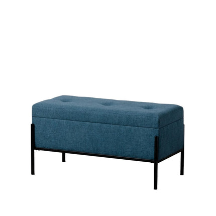Truhe 83 x 40 x 43 cm synthetische Stoffe Metall