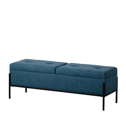 Truhe 123 x 40 x 43 cm synthetische Stoffe Metall