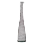 Vase Grau Recyceltes Glas 18 x 18 x 100 cm