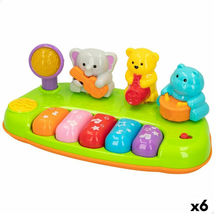 Interaktives Klavier für Babys Winfun tiere 26,5 x 10,4 x 14,8 cm (6 Stück)